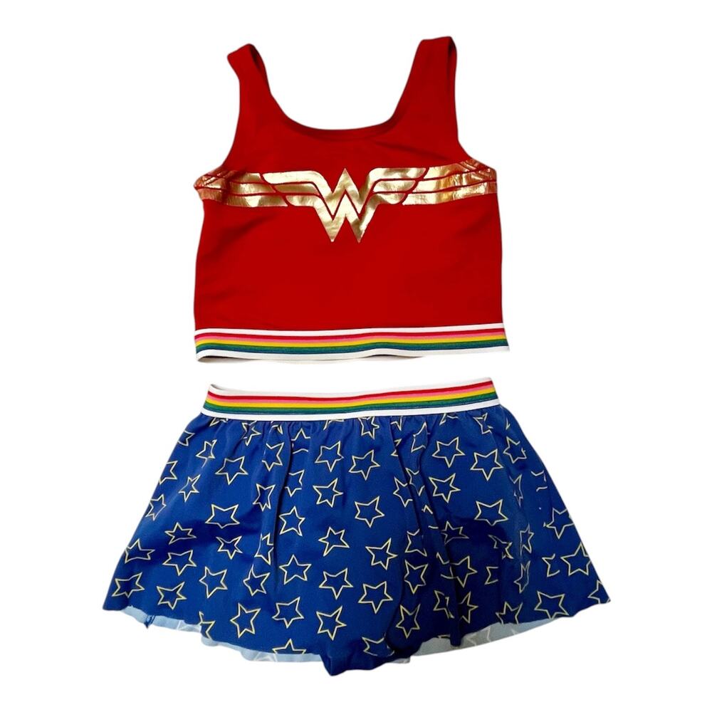 Hanna Andersson Marvel Wonder Woman Tulle Swim Suit Size 6/7